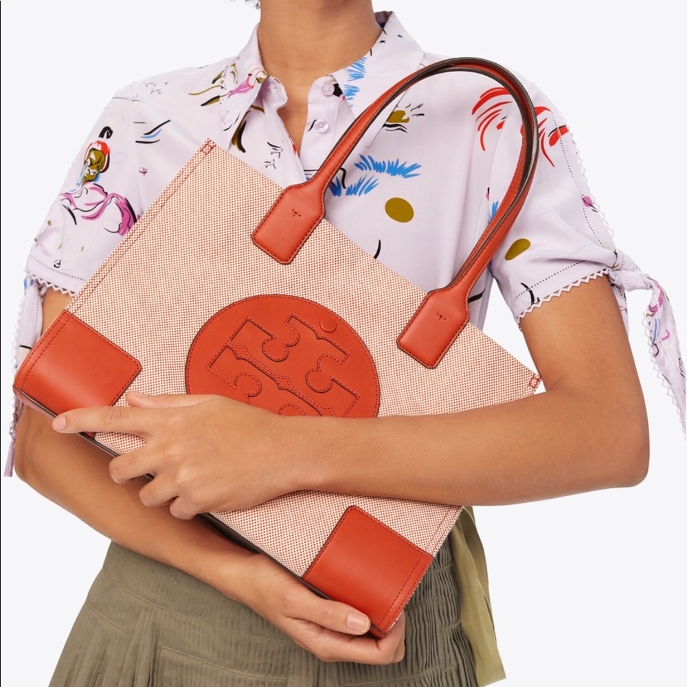 Tory Burch Small Ella Tote - Red - Picture 7 of 7